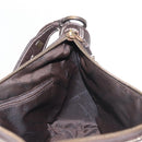 Salvatore Ferragamo Gancini Shoulder Bag Leather Dark Brown Auth 144214-18