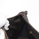 Salvatore Ferragamo Gancini Shoulder Bag Leather Dark Brown Auth 144214-19