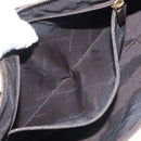 Salvatore Ferragamo Gancini Shoulder Bag Leather Dark Brown Auth 144214-20