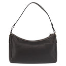 Salvatore Ferragamo Gancini Shoulder Bag Leather Dark Brown Auth 144214-2