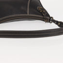 Salvatore Ferragamo Gancini Shoulder Bag Leather Dark Brown Auth 144214-7