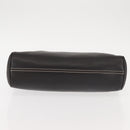 Salvatore Ferragamo Gancini Shoulder Bag Leather Dark Brown Auth 144214-5