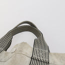 HERMES Fourre Tout Hand Bag Canvas 2Set Gray Black Auth 144215-6