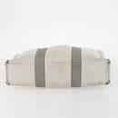 HERMES Fourre Tout Hand Bag Canvas 2Set Gray Black Auth 144215-7