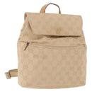 GUCCI GG Canvas Backpack Beige Silver 003 0242 Auth 144218-1