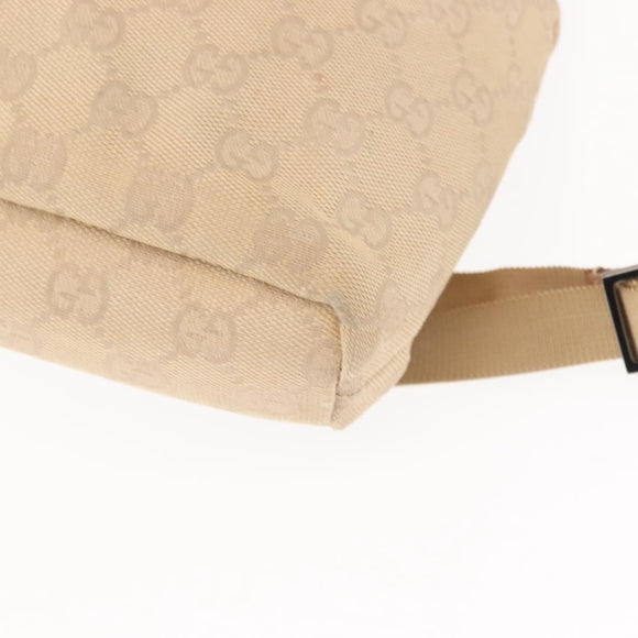 GUCCI GG Canvas Backpack Beige Silver 003 0242 Auth 144218