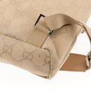 GUCCI GG Canvas Backpack Beige Silver 003 0242 Auth 144218-19