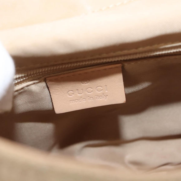 GUCCI GG Canvas Backpack Beige Silver 003 0242 Auth 144218