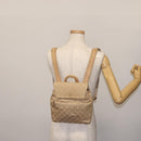 GUCCI GG Canvas Backpack Beige Silver 003 0242 Auth 144218-27