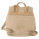 GUCCI GG Canvas Backpack Beige Silver 003 0242 Auth 144218-2