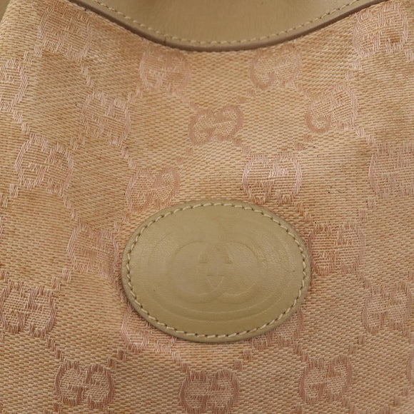 GUCCI GG Canvas Shoulder Bag Pink Gold 001 86 0533 Auth 144220
