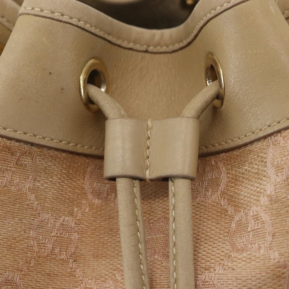 GUCCI GG Canvas Shoulder Bag Pink Gold 001 86 0533 Auth 144220