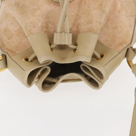 GUCCI GG Canvas Shoulder Bag Pink Gold 001 86 0533 Auth 144220