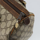 GUCCI GG Supreme Web Sherry Line Boston Bag PVC Beige Gold Auth 144221-20