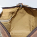 GUCCI GG Supreme Web Sherry Line Boston Bag PVC Beige Gold Auth 144221-22