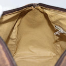 GUCCI GG Supreme Web Sherry Line Boston Bag PVC Beige Gold Auth 144221-23