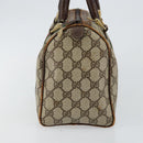 GUCCI GG Supreme Web Sherry Line Boston Bag PVC Beige Gold Auth 144221-3