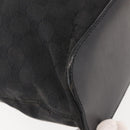 GUCCI GG Canvas Shoulder Bag Black Silver 106242 Auth 144224-14
