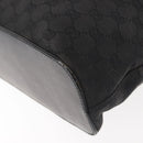 GUCCI GG Canvas Shoulder Bag Black Silver 106242 Auth 144224-10