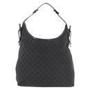 GUCCI GG Canvas Shoulder Bag Black Silver 106242 Auth 144224-2