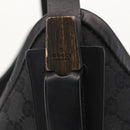 GUCCI GG Canvas Shoulder Bag Black Silver 106242 Auth 144224-5