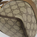 GUCCI GG Supreme Web Sherry Line Boston Bag PVC Beige Gold 40 02 006 Auth 144227-13