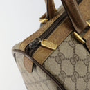 GUCCI GG Supreme Web Sherry Line Boston Bag PVC Beige Gold 40 02 006 Auth 144227-15