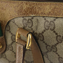 GUCCI GG Supreme Web Sherry Line Boston Bag PVC Beige Gold 40 02 006 Auth 144227-16