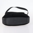 GUCCI Bamboo Shoulder Bag Suede 2way Black Gold 001 1577 Auth 144229-11