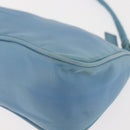 PRADA Accessory Pouch Nylon Light Blue Silver Auth 144231-13