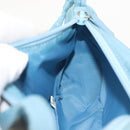 PRADA Accessory Pouch Nylon Light Blue Silver Auth 144231-18
