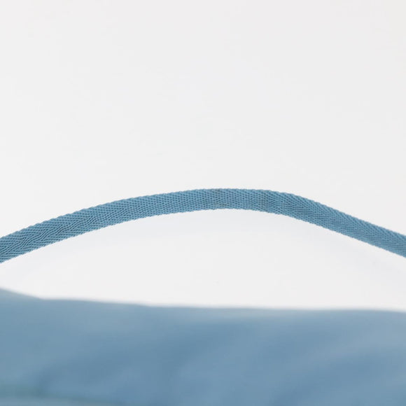 PRADA Accessory Pouch Nylon Light Blue Silver Auth 144231