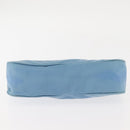 PRADA Accessory Pouch Nylon Light Blue Silver Auth 144231-9