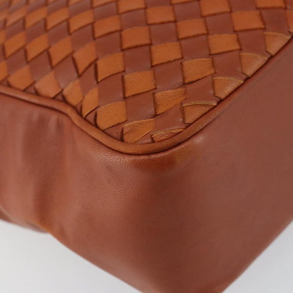 BOTTEGA VENETA INTRECCIATO Hand Bag Leather Brown Auth 144246