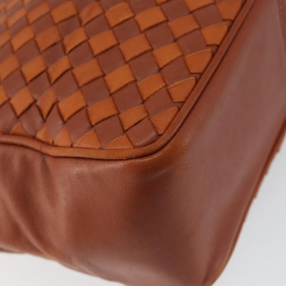 BOTTEGA VENETA INTRECCIATO Hand Bag Leather Brown Auth 144246