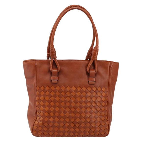 BOTTEGA VENETA INTRECCIATO Hand Bag Leather Brown Auth 144246