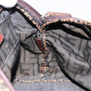 FENDI Zucca Canvas Hand Bag Black Brown Auth 144248-20