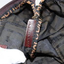 FENDI Zucca Canvas Hand Bag Black Brown Auth 144248-12