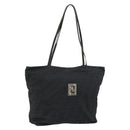 FENDI Zucca Canvas Tote Bag Black Silver Auth 144249-1