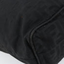 FENDI Zucca Canvas Tote Bag Black Silver Auth 144249-14