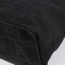 FENDI Zucca Canvas Tote Bag Black Silver Auth 144249-15