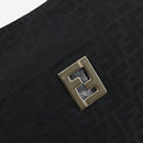 FENDI Zucca Canvas Tote Bag Black Silver Auth 144249-17
