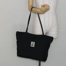 FENDI Zucca Canvas Tote Bag Black Silver Auth 144249-22