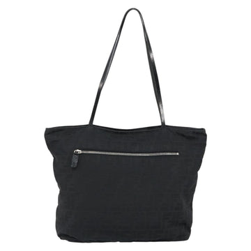 FENDI Zucca Canvas Tote Bag Black Silver Auth 144249 - 0