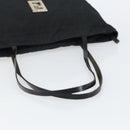 FENDI Zucca Canvas Tote Bag Black Silver Auth 144249-7