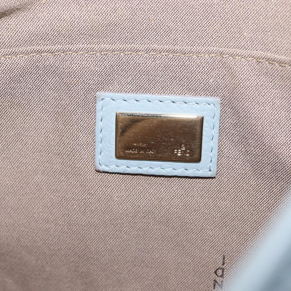 FENDI Zucca Canvas Shoulder Bag Beige Gold Auth 144250