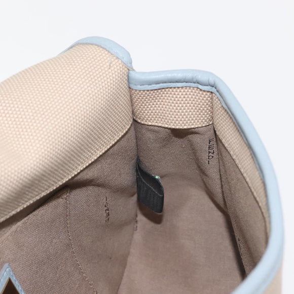 FENDI Zucca Canvas Shoulder Bag Beige Gold Auth 144250