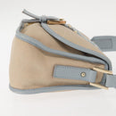 FENDI Zucca Canvas Shoulder Bag Beige Gold Auth 144250-4