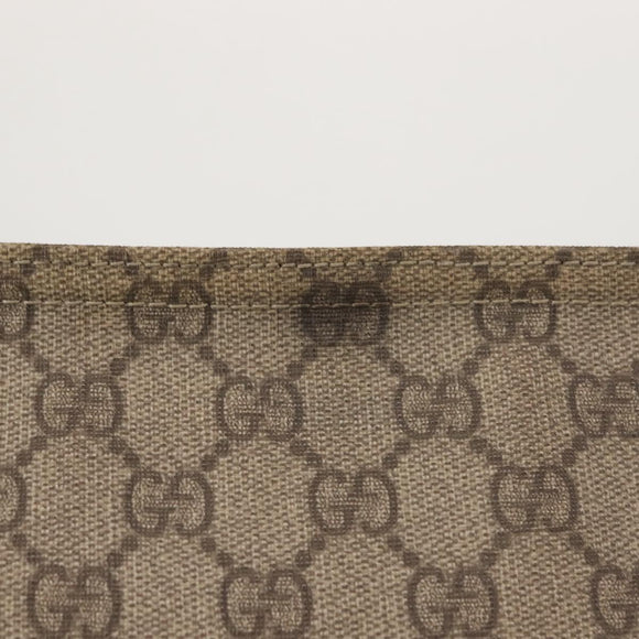 GUCCI GG Supreme Shoulder Bag PVC Beige Gold 201446 Auth 144254