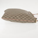 GUCCI GG Supreme Shoulder Bag PVC Beige Gold 201446 Auth 144254-4